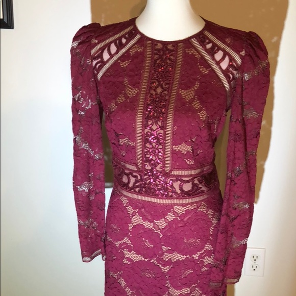 Tadashi Shoji Selena dress in Wine - Picture 4 of 12